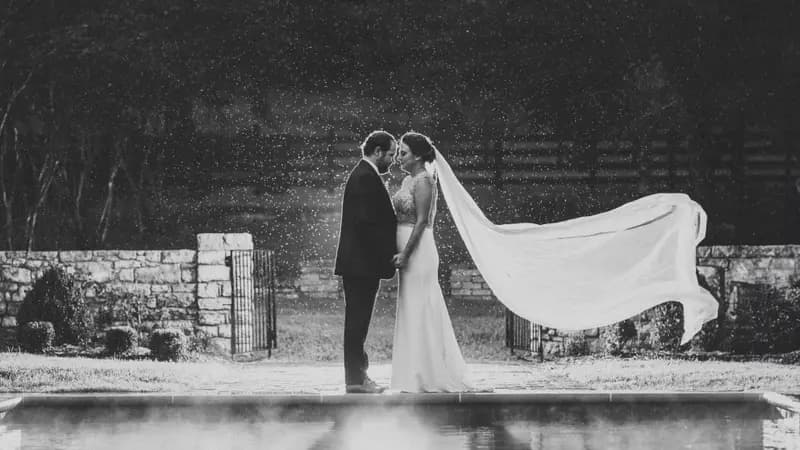 Engagement portrait with intimate connection