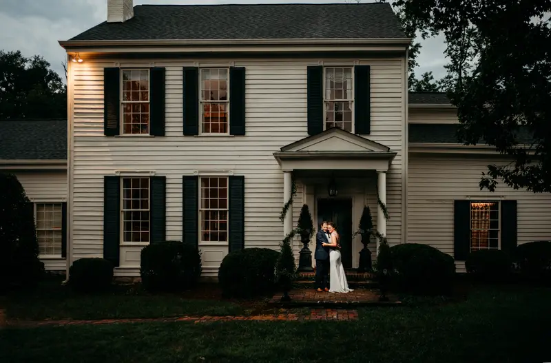Romantic engagement portrait, natural setting
