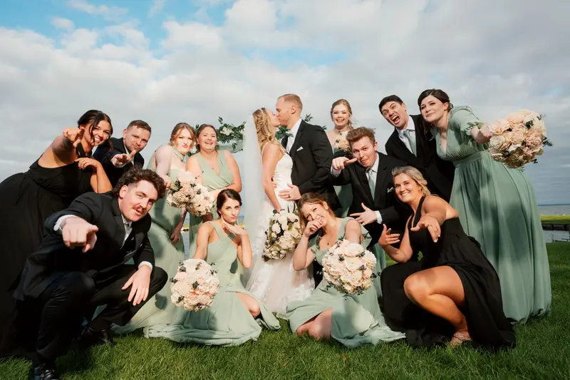 Intimate wedding couples portrait