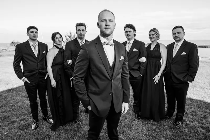 Wedding portrait with cinematic natural light