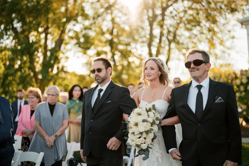 Wedding portrait with romantic soft light