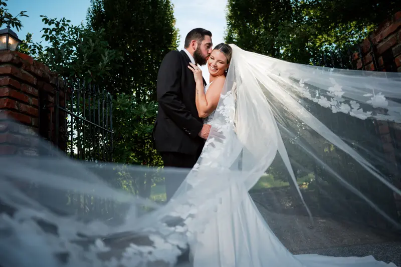 Wedding styled shoot, golden hour portrait