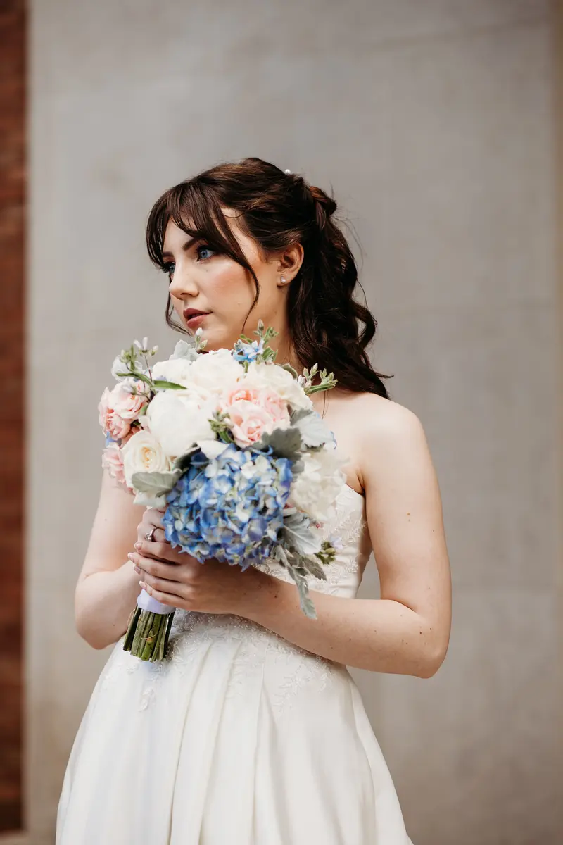 Bride and bridesmaids portrait, timeless styling