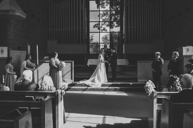 Wedding ceremony, emotional and heartfelt