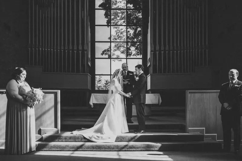 Wedding ceremony moment, emotional and real