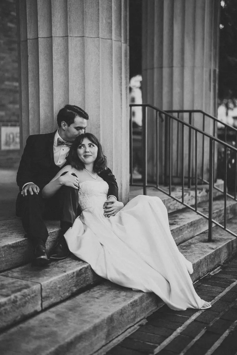 Wedding couples portrait, cinematic and directed