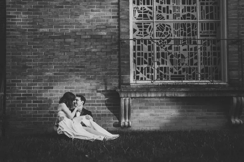 Intimate wedding day portrait