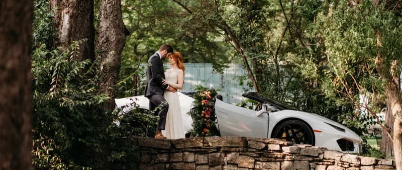 Styled wedding shoot with bright romantic light